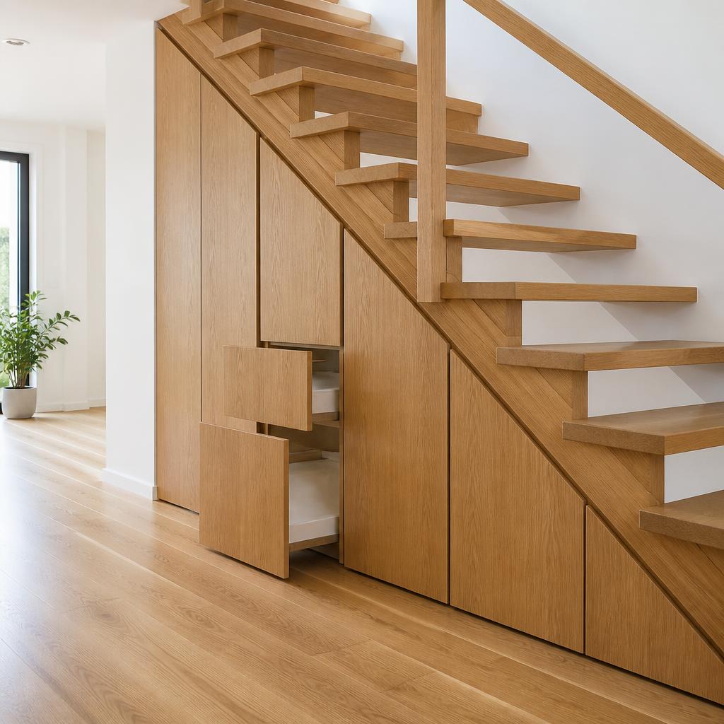 Treppenschrank – Stauraum unter der Treppe